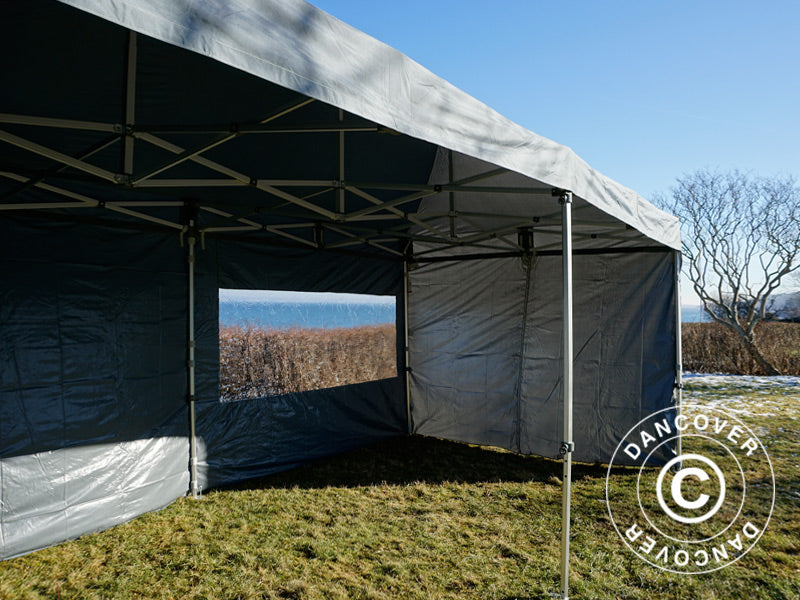 Tenda Dobrável FleXtents PRO 3x6m Cinza, incl. 6 paredes laterais