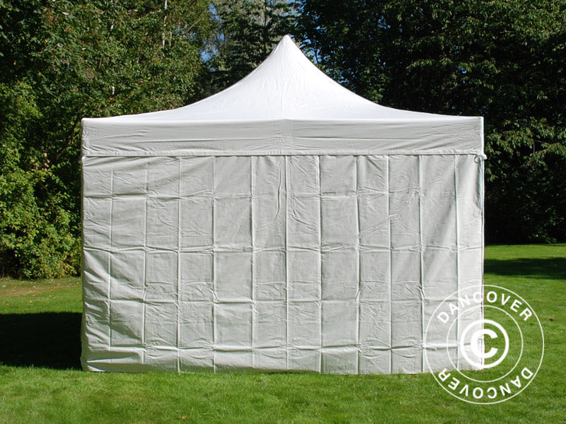 Faltzelt FleXtents Xtreme 50 Heavy Duty 4x4 m, Weiß mit 4 Seitenwänden