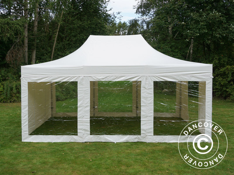 Tente Pliante FleXtents Xtreme 50 Heavy Duty 4x6m Blanc, avec 8 cotés
