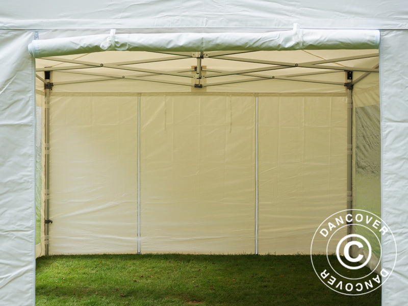 Tente Pliante FleXtents Xtreme 50 Heavy Duty 4x6m Blanc, avec 8 cotés