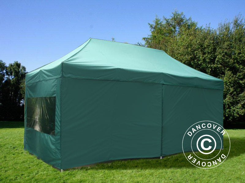 Prekybinė palapinė FleXtents PRO 3x6m Zalia, įsk. 6 šonines sienas