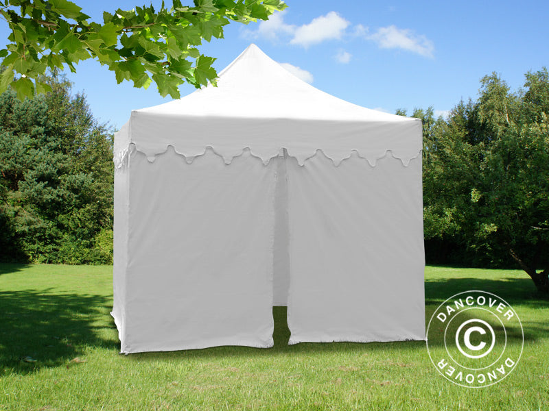 Gazebo pieghevole FleXtents PRO "Morocco" 3x3m Bianco, incl. 4 fianchi