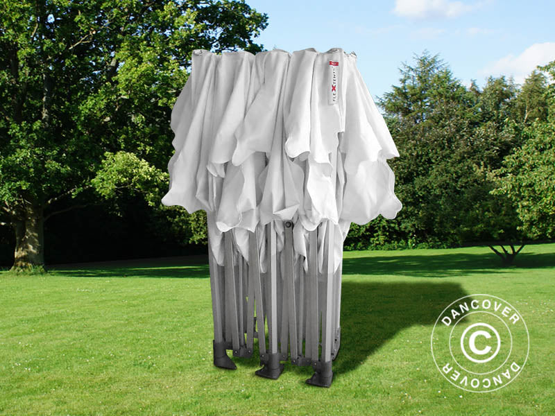Faltzelt FleXtents PRO "Morocco" 3x6m Weiß, mit 6 Seitenwänden