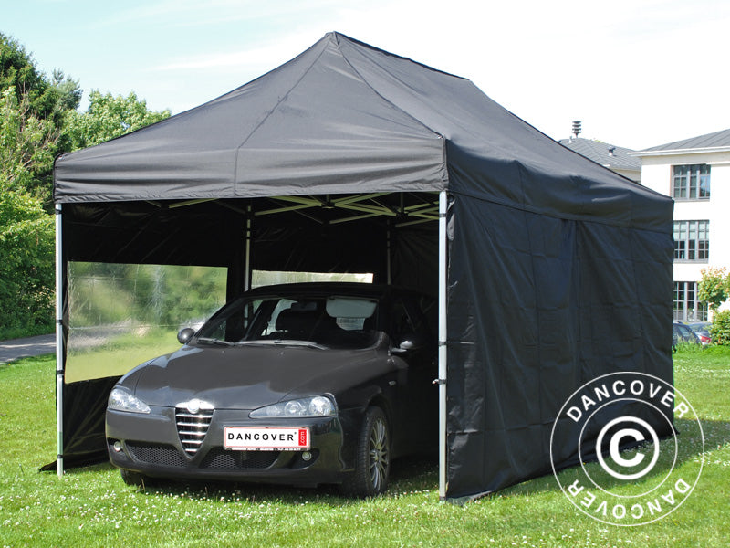 Tenda Dobrável FleXtents PRO 3x6m Preto, incl. 6 paredes laterais