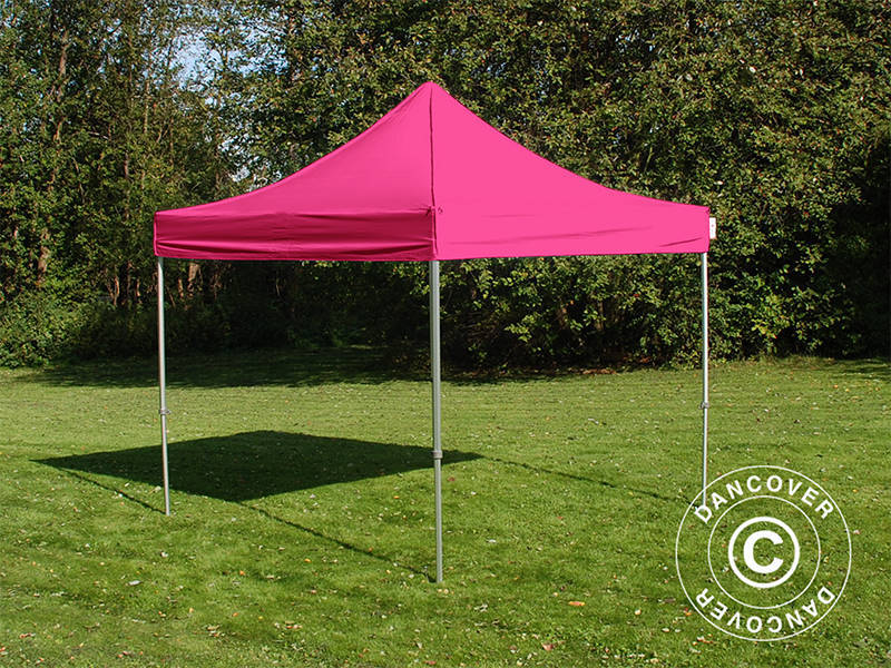 Faltzelt FleXtents Xtreme 50 Vintage Style 3x3m Rosa, mit 4 Seitenwänden
