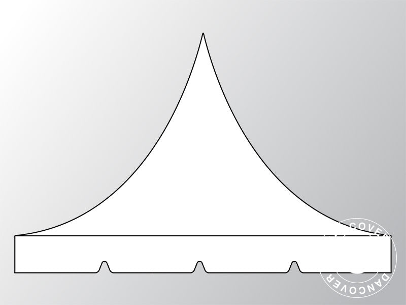 Copertura del tetto per il Gazebo pieghevole FleXtents PRO Pagoda 3x6m, Bianco