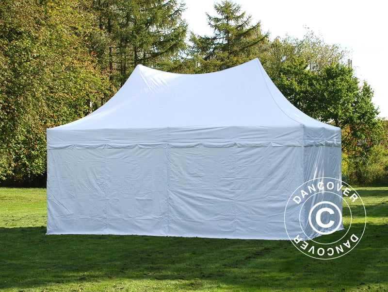 Prekybinė palapinė FleXtents PRO Peak Pagoda 3x6m Balta, įsk. 6 šonines sienas