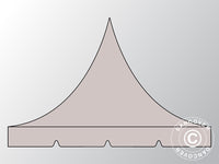 Dakbedekking voor Vouwtent FleXtents PRO Pagoda 3x6m, Latte