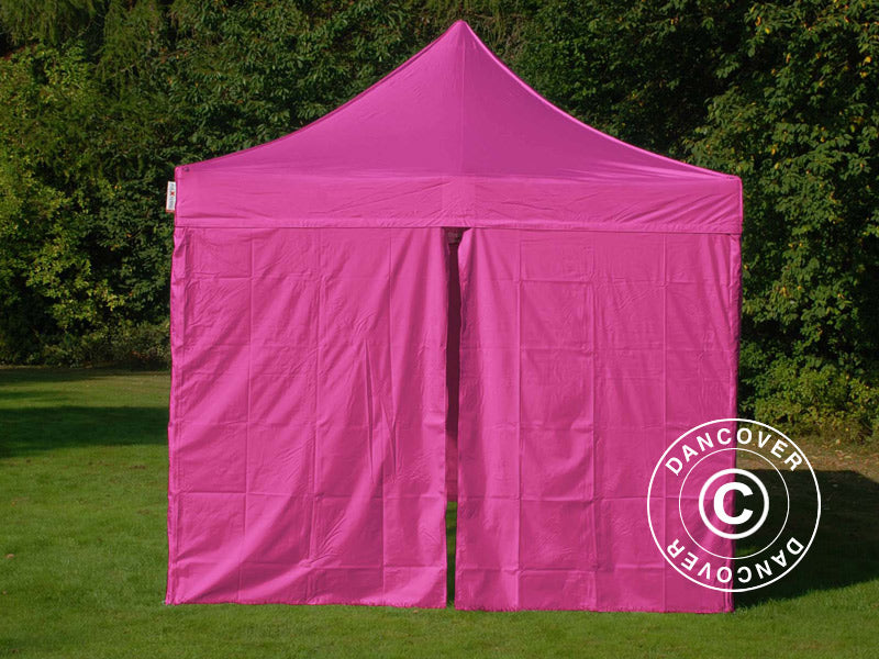 Faltzelt FleXtents Xtreme 50 Vintage Style 3x6m Rosa, mit 6 Seitenwänden