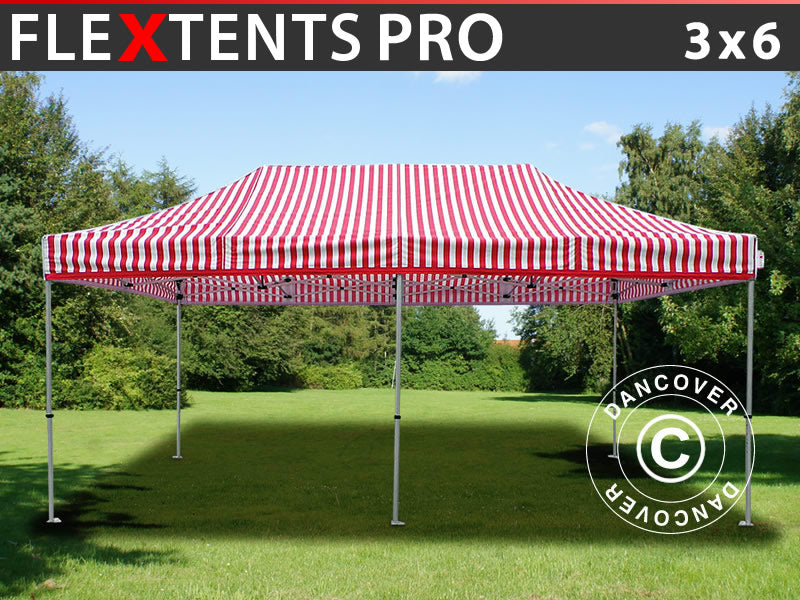 Brzo sklopivi paviljon FleXtents PRO 3x6m Prugasti