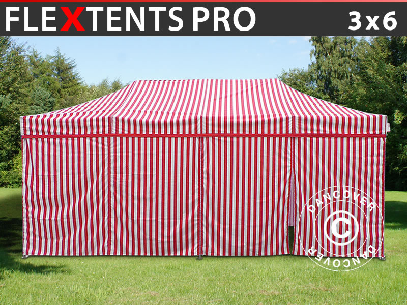 Prekybinė palapinė FleXtents PRO 3x6m Dryzuota, įsk. 6 šonines sienas