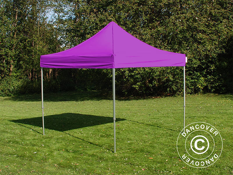 Saliekamā nojume FleXtents PRO 3x3m Purpura, ar 4 sānu sienām