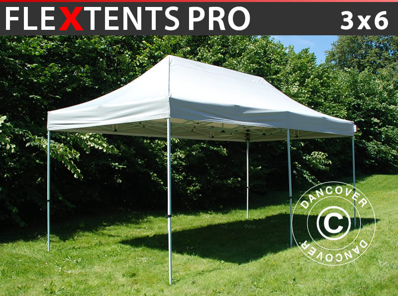 Faltzelt FleXtents PRO 3x6m Silber