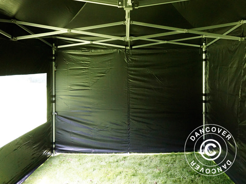 Tenda Dobrável FleXtents PRO 3x4,5m Preto, incl. 4 paredes laterais