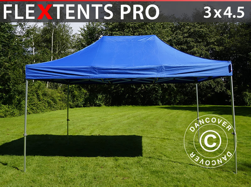Gazebo pieghevole FleXtents PRO 3x4,5m Blu