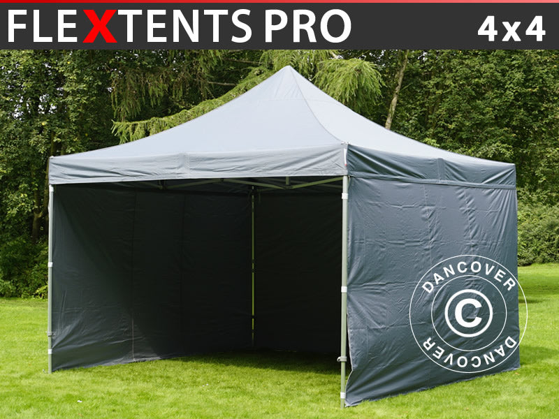 Pop up aiatelk FleXtents PRO 4x4m Hall, kaasas 4 külgseinad
