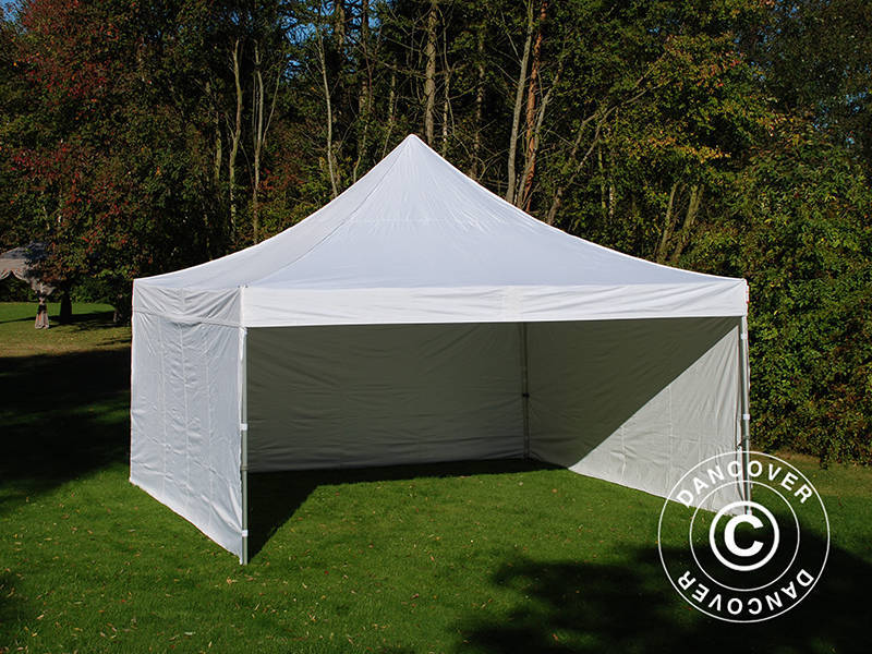 Tente pliante FleXtents PRO 5x5m Blanc, avec 4 cotés