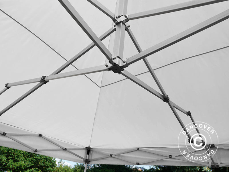 Saliekamā nojume FleXtents PRO 5x5m Balts, ar 4 sānu sienām