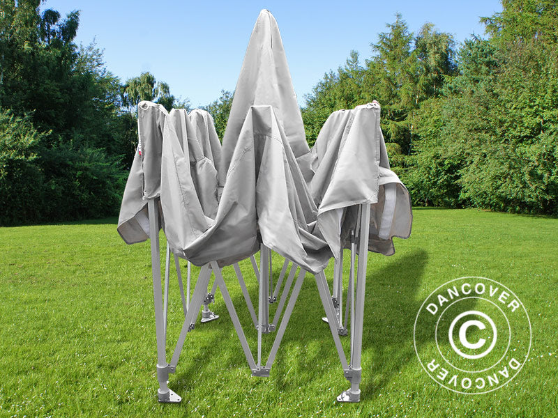 Tente pliante FleXtents PRO Peak Pagoda 3x3m Latte, Incl. 4 parois latérales