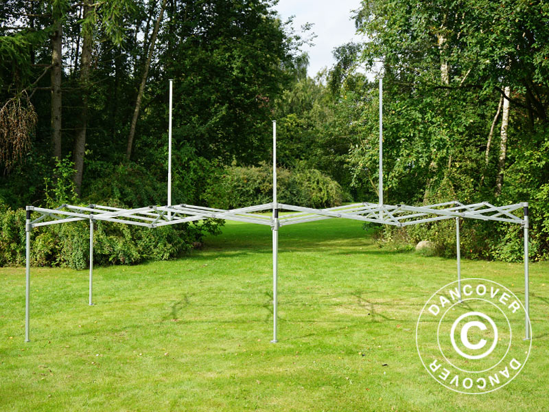 Brzo sklopivi paviljon FleXtents PRO Peak Pagoda 3x6m Latte, uključ. 6 bočne stranice