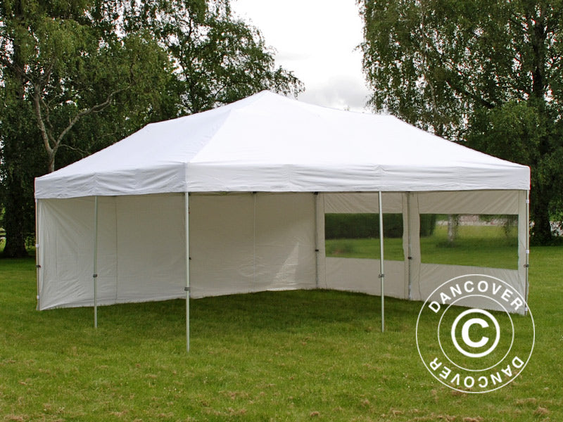 Pop up gazebo FleXtents PRO 6x6 m White, incl. 8 sidewalls