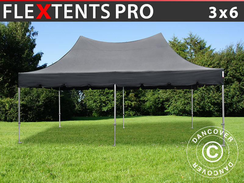 Saliekamā nojume FleXtents PRO Peak Pagoda 3x6m Melns