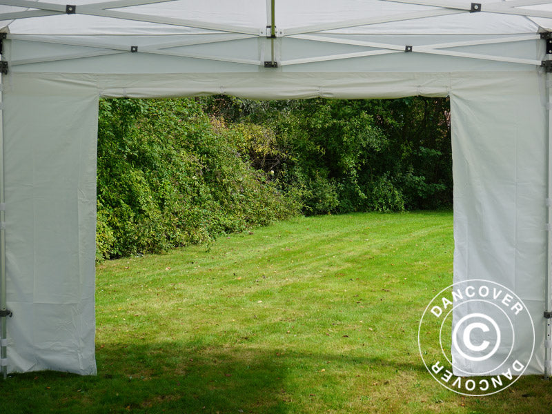 Tenda Dobrável FleXtents PRO Peak Pagoda 4x6m Branco, Inclui 8 paredes laterais