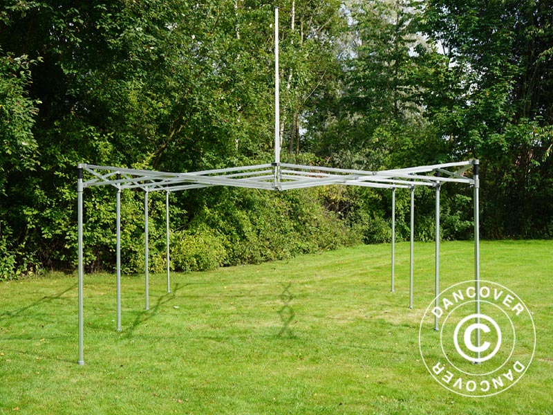 Faltzelt FleXtents PRO Peak Pagoda 4x6m Weiß, mit 8 Seitenwänden