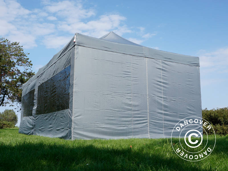 Pop up gazebo FleXtents PRO 4x8 m Grey, incl. 6 sidewalls