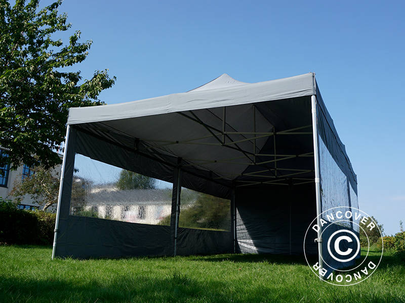 Pop up gazebo FleXtents Xtreme 50 4x8 m Grey, incl. 6 sidewalls