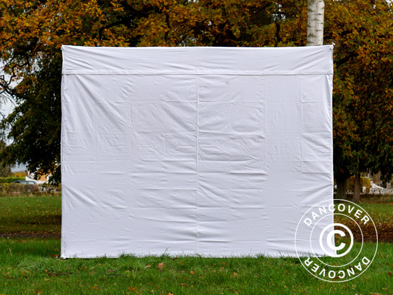 Faltzelt FleXtents® PRO Exhibition mit Seitenwänden, 3x3m, weiß, Flammfest