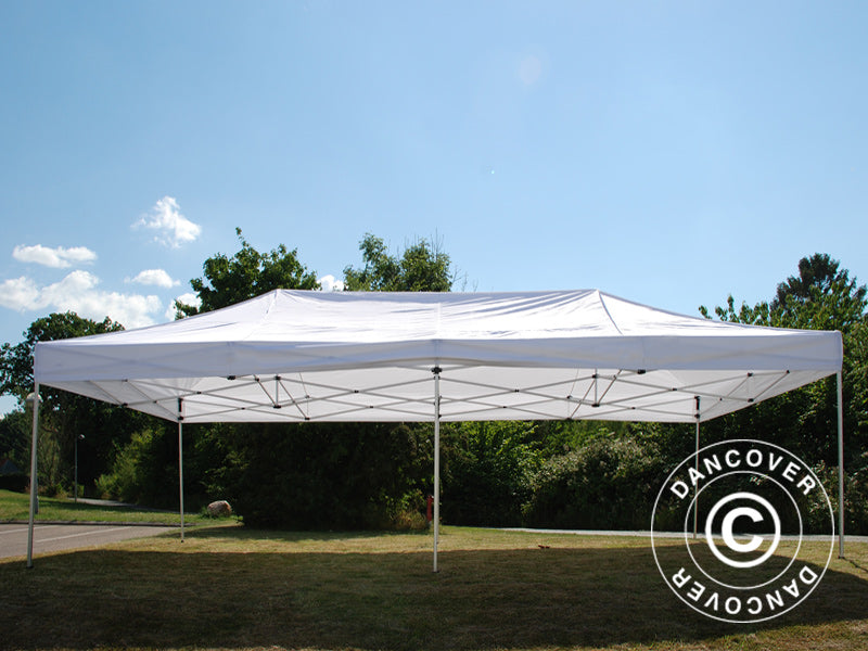 Gazebo pieghevole FleXtents Xtreme 50 4x8m Bianco, Ignifugo, inclusi 6 fianchi