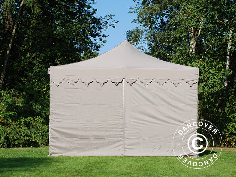 Carpa plegable FleXtents PRO "Morocco" 4x8m Latte, incl. 6 lados