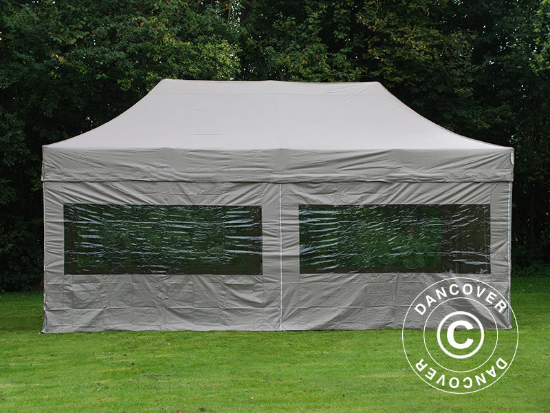 Faltzelt FleXtents PRO 3x6m Latte, mit 6 Seitenwänden