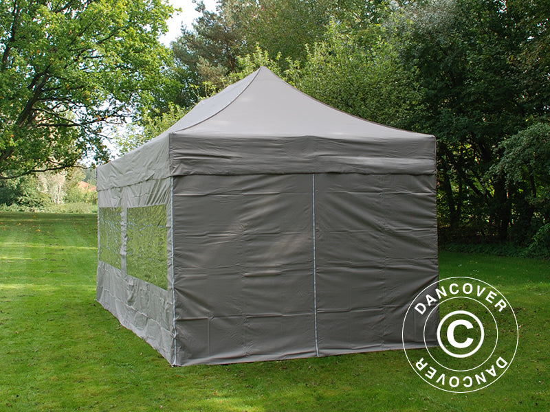 Faltzelt FleXtents PRO 3x6m Latte, mit 6 Seitenwänden