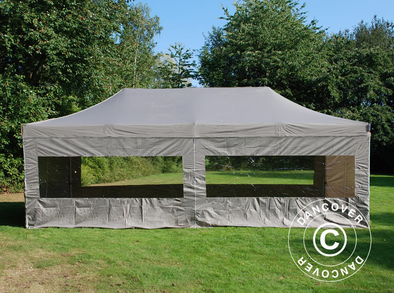 Tenda Dobrável FleXtents PRO 4x8m Latte, incl. 6 paredes laterais