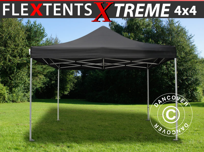 Brzo sklopivi paviljon FleXtents Xtreme 60 4x4m Crna