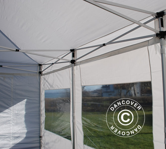 Pop up gazebo FleXtents PRO 4x6 m White, incl. 8 sidewalls