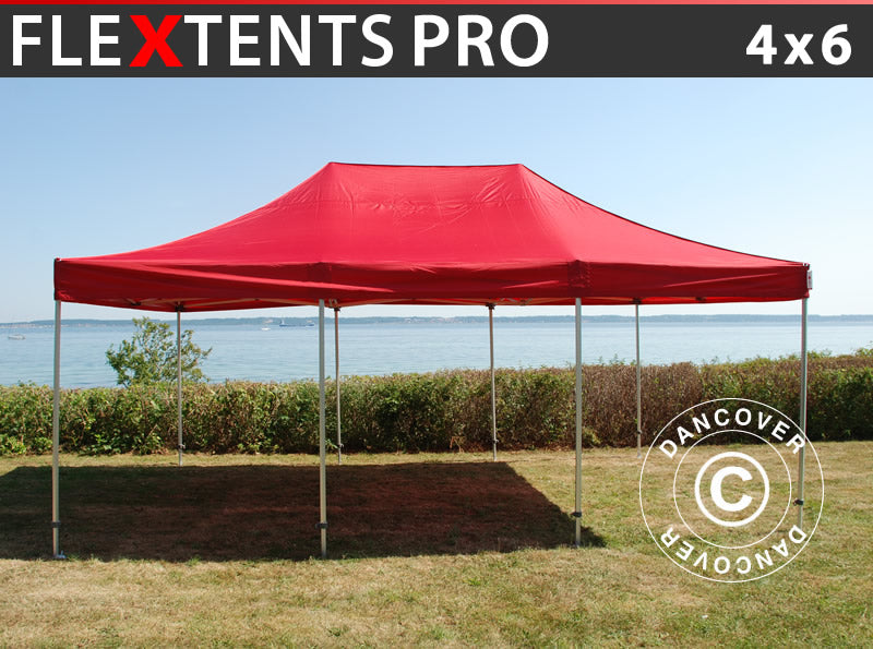 Faltzelt FleXtents PRO 4x6m Rot
