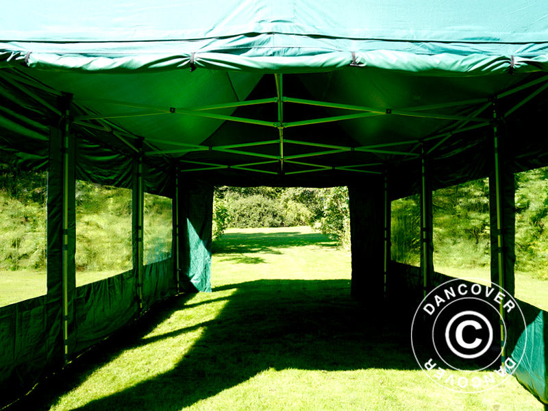 Pop up gazebo FleXtents PRO 4x6 m Green, incl. 8 sidewalls