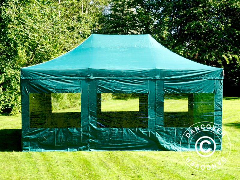 Pop up gazebo FleXtents Xtreme 50 4x6 m Green, incl. 8 sidewalls