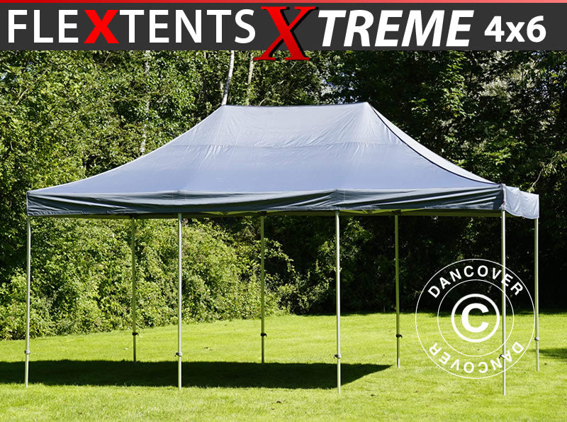 Gazebo pieghevole FleXtents Xtreme 50 4x6m Grigio