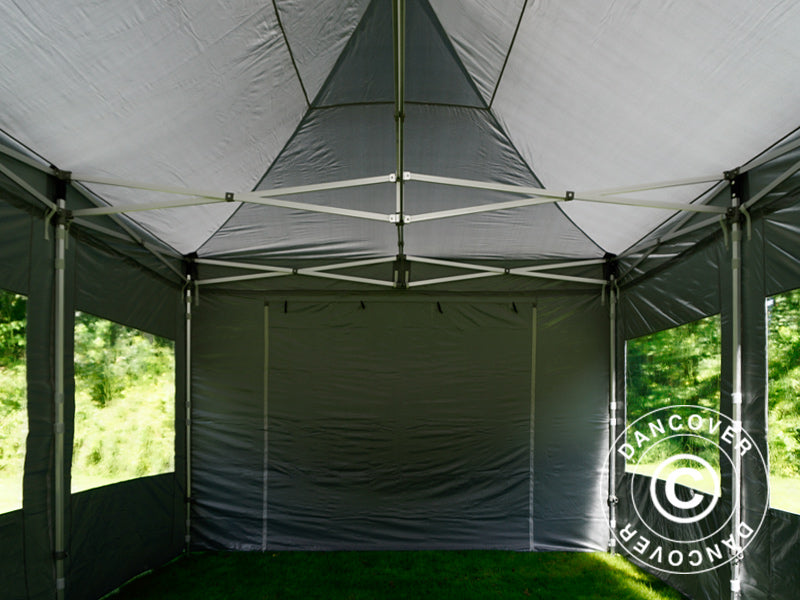 Pop up gazebo FleXtents Xtreme 50 4x6 m Grey, incl. 8 sidewalls