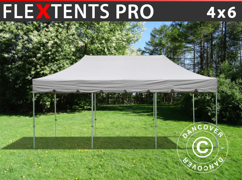 Pop up gazebo FleXtents PRO "Peaked" 4x6 m Latte