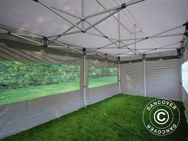 Pop up aiatelk FleXtents PRO "Peaked" 4x8m Latte, kaasas 6 külgseinad
