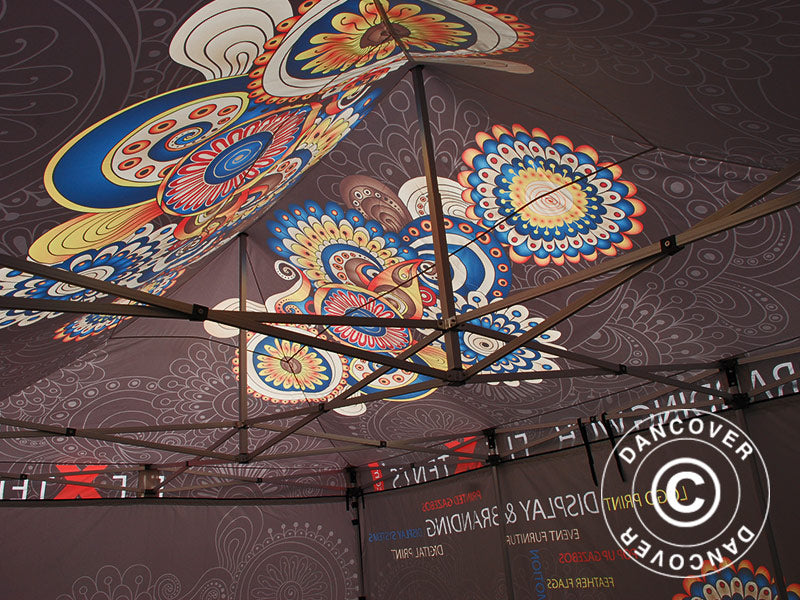 Flext. Xtr 4x6m White Top &Frame+swk+CusDPrint