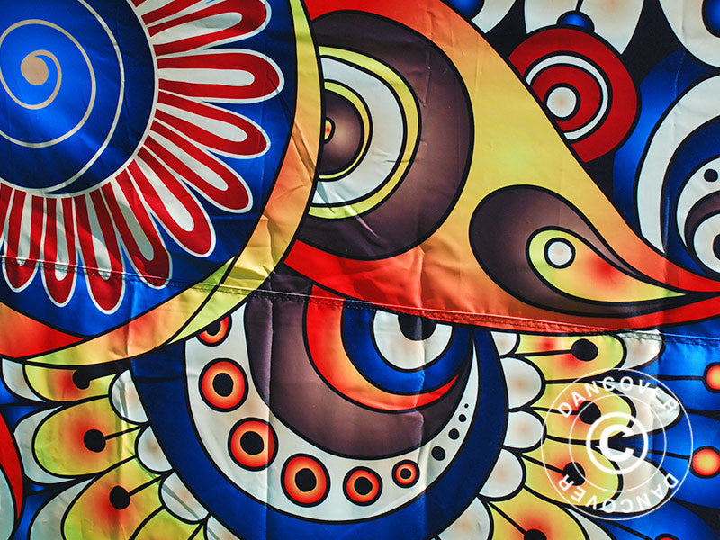 Carpa plegable  FleXtents Xtreme 50 con impresión digital completa, 4x8m, incluye 4 muros laterales