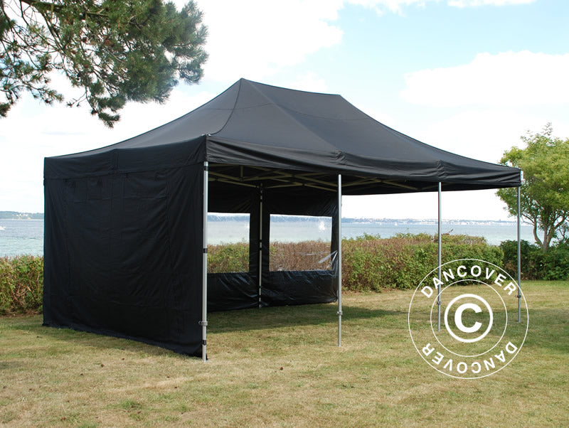 Tenda Dobrável FleXtents Xtreme 50 4x6m Preto, incl. 8 paredes laterais