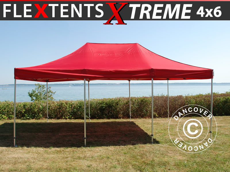 Brzo sklopivi paviljon FleXtents Xtreme 50 4x6m Crvena