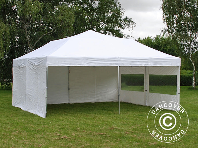 Tente pliante FleXtents Xtreme 50 6x6m Blanc, avec 8 cotés
